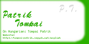 patrik tompai business card